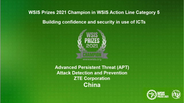 WSIS 2021 champion prize-zte